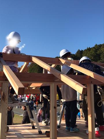 こども棟上げ体験開催しました