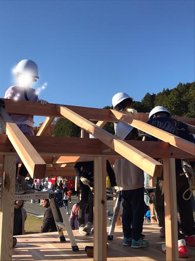 こども棟上げ体験開催しました