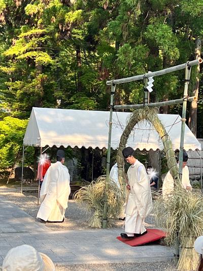 夏越の大祓式で御清めしました