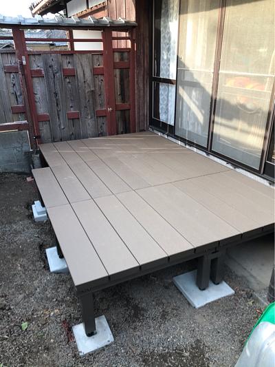 ウッドデッキ取り付けしました