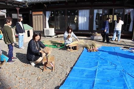 しめ縄リース作り