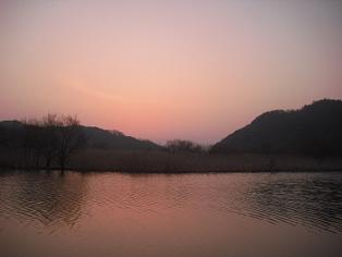 ほんのりピンクの朝