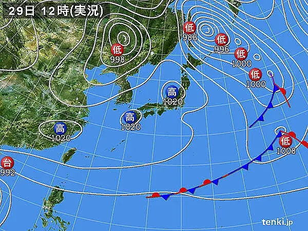 高気圧に覆われて