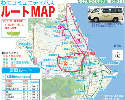 2025年コミュニティバス　路線図