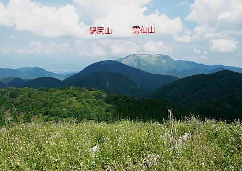 キツネが出現した鍋尻山