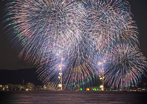 2016琵琶湖花火大会矢橋帰帆島公園より