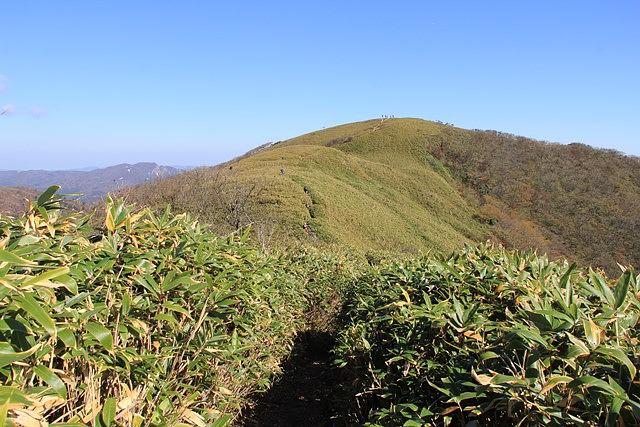 鈴鹿の麗容な東雨乞岳を望む