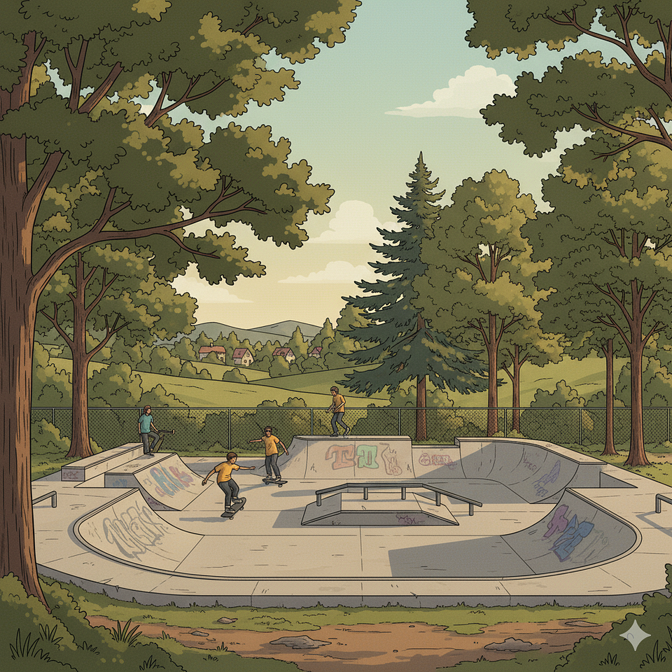 春日山公園スケートボードエリア