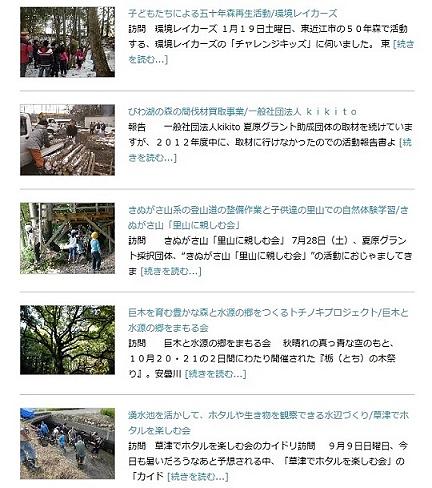 夏原グラント「プロジェクト活動レポート」アップ完了