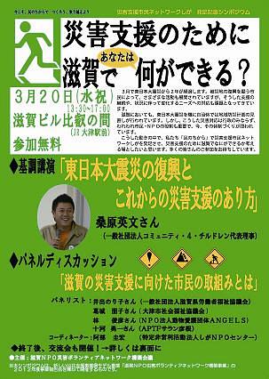 3月２０日シンポジウム　お知らせ詳細