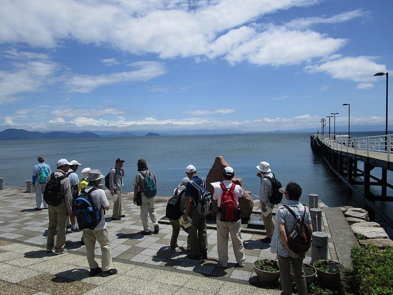 ⑥今津湊琵琶湖周航の歌歌碑