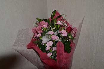 息子の結婚式で貰った花束