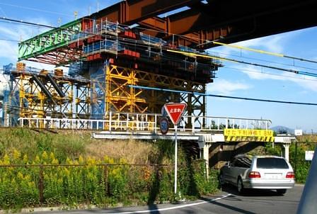 県道野洲中主線の橋工事