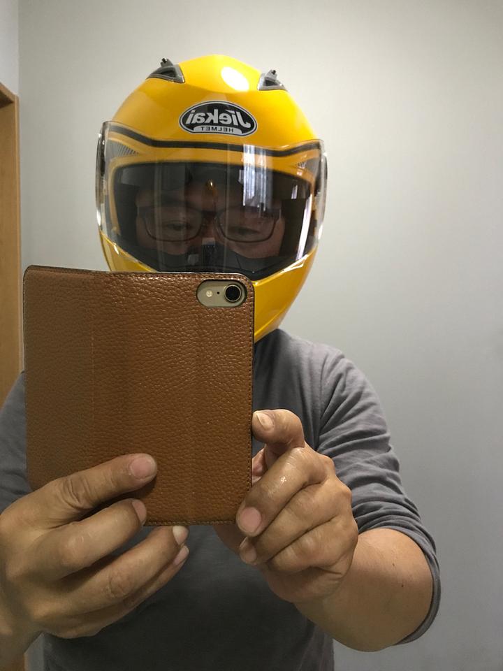 ニューヘルメットに満足！