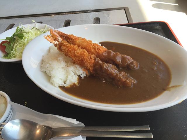 昨日の海老フライカレー