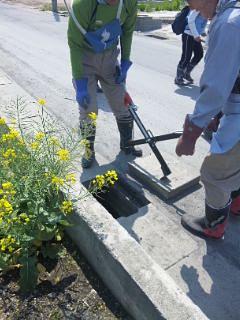 安渡地区溝掃除（2012吉里吉里クリーンＰ第2期 5/31～6/4）