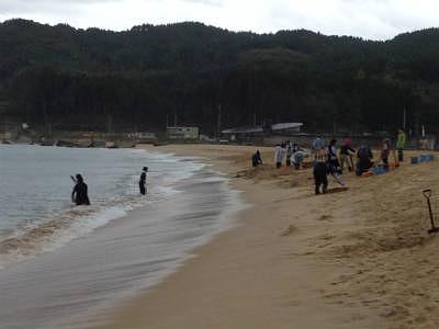 午後の作業開始しました（2012吉里吉里クリーンＰ第 6 期 10/26～30）