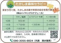 【10/9(水)～12/18(水)】たかしま森林セラピー　里山ハイキング