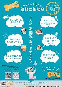 【３／２１（木）】コティカフェほっと部屋「ワンちゃんのこと気軽に相談会」
