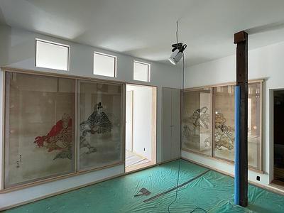 古民家リノベーション　襖絵