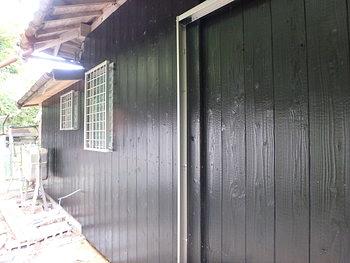 古民家リノベーション　焼き板施工