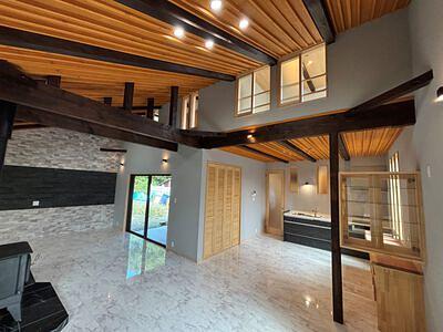 薪ストーブと気流の循環