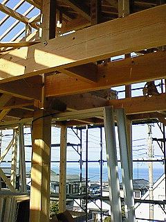 2階のリビングから琵琶湖が