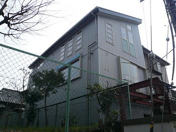 外の足場が取れました