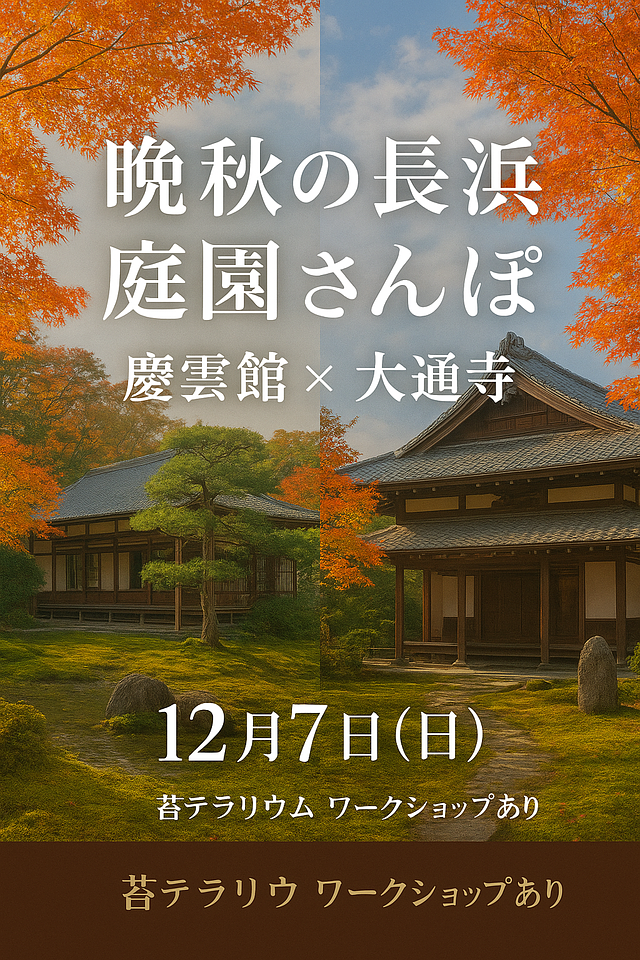 🍁晩秋の光がきらめく長浜で、心がふっと軽くなる“庭園さんぽ”をしませんか？🍁