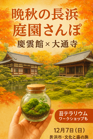 🍁晩秋の光がきらめく長浜で、心がふっと軽くなる“庭園さんぽ”をしませんか？🍁