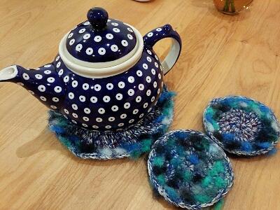 特注ティーポット敷き＆コースター